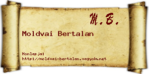 Moldvai Bertalan névjegykártya